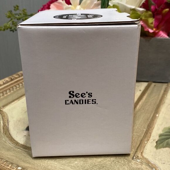 See’s Candies 100 Years Black Centennial Mug Checkered Handle New in Box NIB - Picture 6 of 16